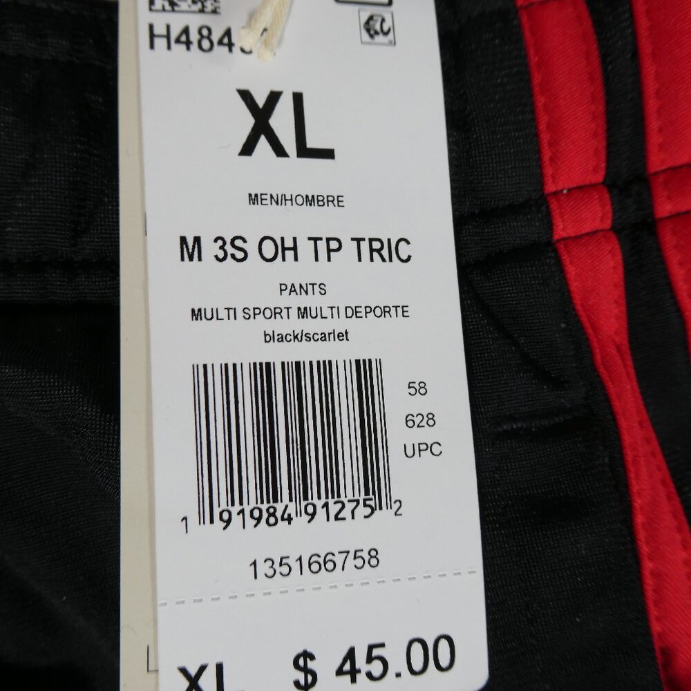 Adidas Men's Red Black Two Piece Tracksuit Set Jacket HC2076 Pants H48432 XL - Picture 11 of 14